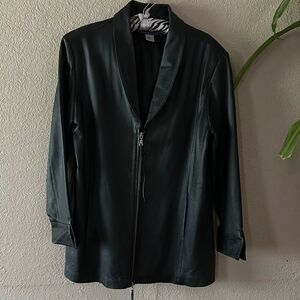 SUZANNE SOMERS Women's Black genuine leather Jacket